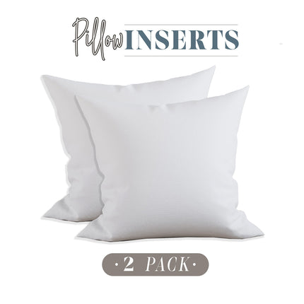 Elegant Comfort Rellenos de cojines de 26 x 26 – Paquete de 2 – Exterior de polialgodón con relleno de fibra siliconada – Decorativos cuadrados para sofá, cama, fabricados en EE. UU., 26 x 26 pulgadas