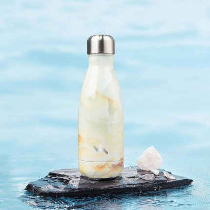 Konokyo 12 oz Insulated Stainless Steel Water Bottle, Marble Jade