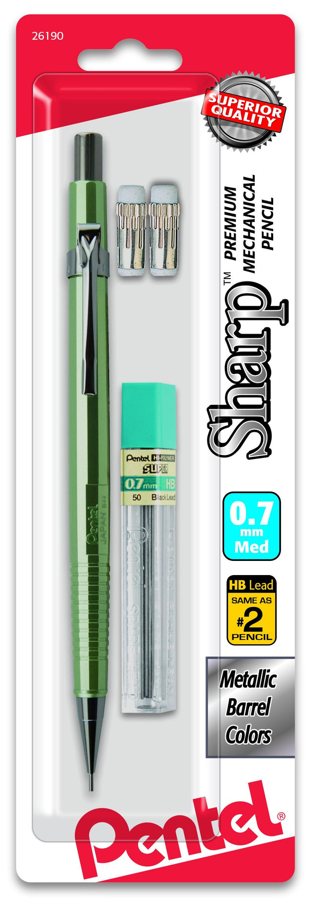 Pentel Sharp Mechanical Pencil, (0.5mm), Metallic 