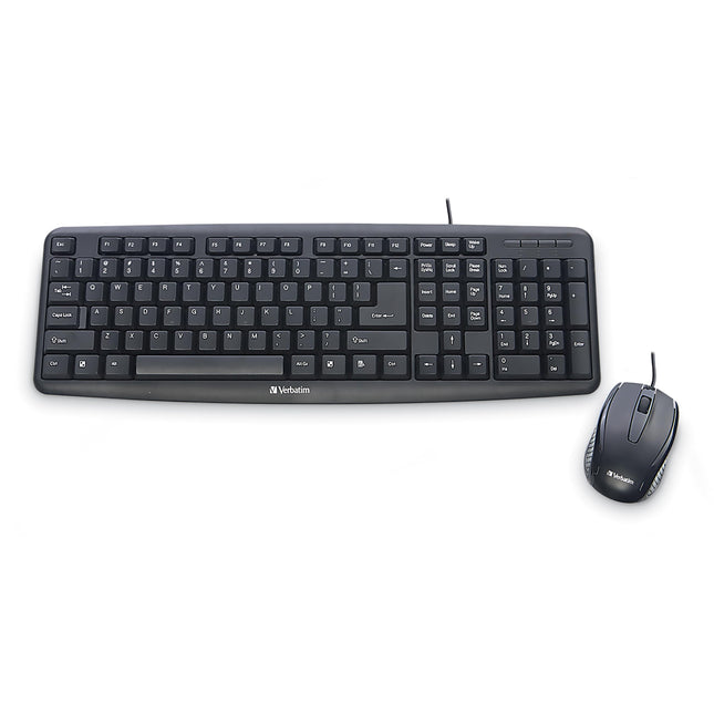 Verbatim Slimline Wired Keyboard and Mouse Combo U