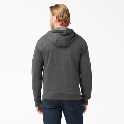 Dickies Men's Full Zip Fleece Hoodie Jacket, Dark Heather, S