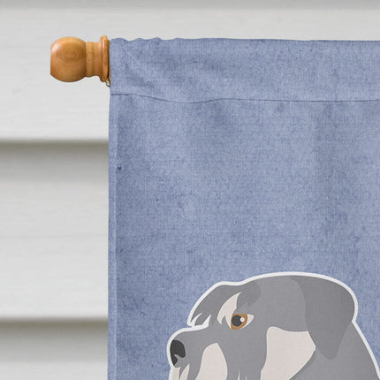 Caroline's Treasures BB8350CHF Schnauzer Welcome Flag Canvas Tamaño Casa, Tamaño Casa, multicolor