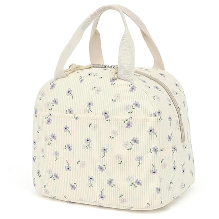 Corduroy Lunch Box for Women Girls, Cooler Lunch B