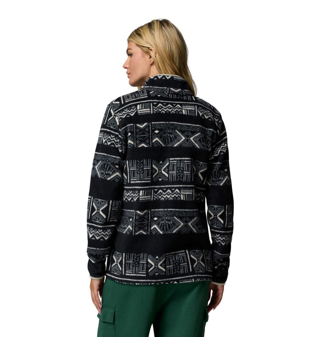 Columbia Women's Benton Springs Printed 1/2 Snap, Fleece Pull Over, Black Deschutes Days, X-Small