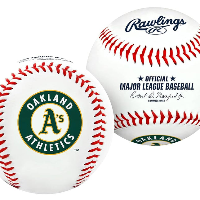 Rawlings MLB Oakland Athletics Team Logo Baseball, Official, White