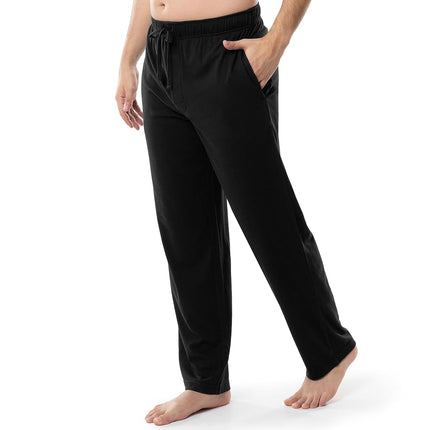 Izod Men's Jersey Knit Sleep Pant, Black, X-Large