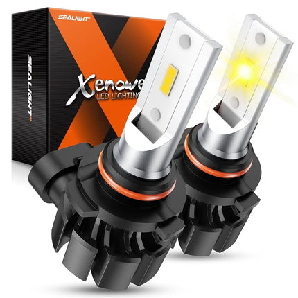 SEALIGHT 9006 LED Fog Light Bulbs Yellow, 18,000LM
