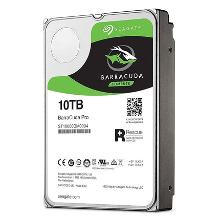 Disco duro interno Seagate HDD de 10 TB BarraCuda Pro SATA de 3,5" para ordenador - Plata