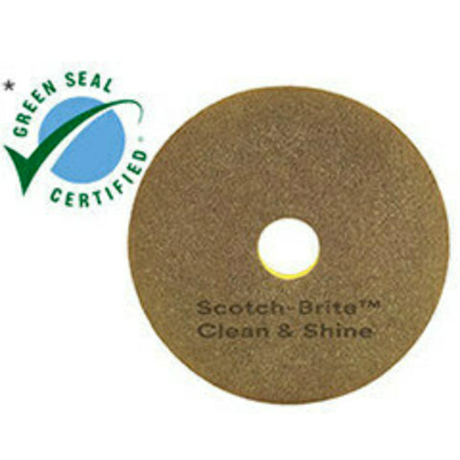 3M Scotch-Brite Clean & Shine Machine Pad - Cleaning and Polishing Floors - 280mm Diameter (Pack of 5)