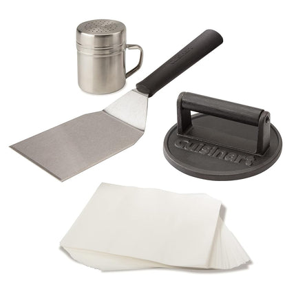 Cuisinart Cast Iron Smashed Burger Kit, 6" Patty, Nonstick False, Dishwasher Safe False