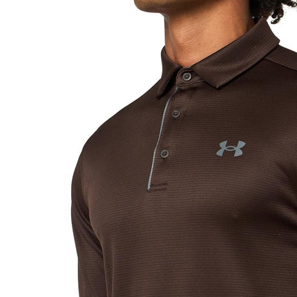 Polo Threadborne Boundless para hombre de Under Armour, (246) Kona Brown / / Pitch Gray, M Tall