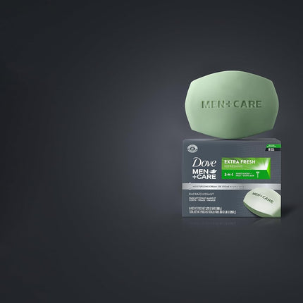 Dove Men+Care Body and Face Bar, Extra Fresh 4 oz, 8 Bar