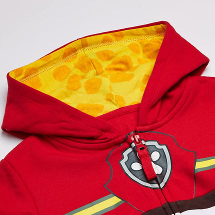 Nickelodeon Paw Patrol Boys' Toddler Character Big Face Zip-up Hoodies, Marshall Red, 3 Years