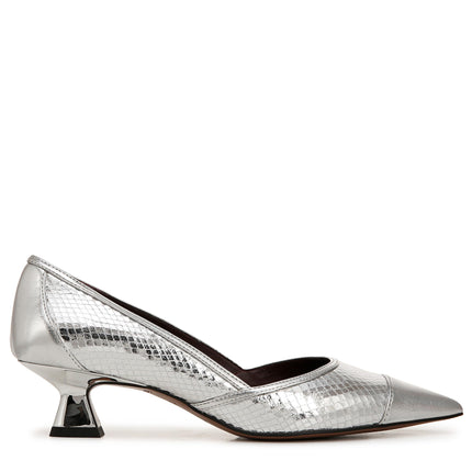 Franco Sarto Women's Darcy, Silver Snake Metallic, 8.5