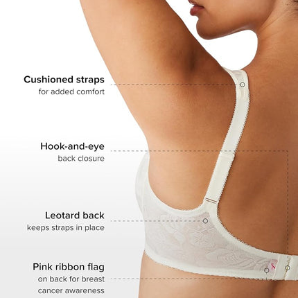 Wacoal Women's Awareness Full Figure Underwire Bra, Ivory, 44D