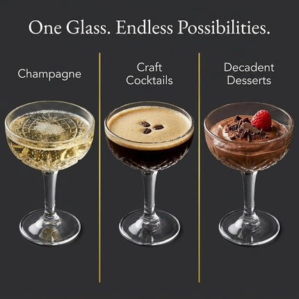 Verres à Champagne Godinger - Lot de 4, Collection Cristal Dublin