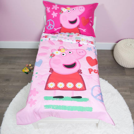 Peppa Pig - Be Nice & Kind 4 Pc Toddler Bed Set, P