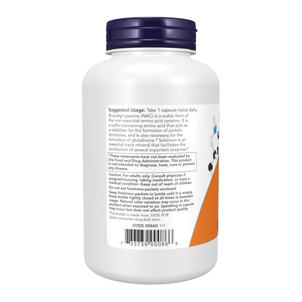 NOW Foods Nac-Acetyl Cysteine 600Mg, 500Vcaps (250X2)