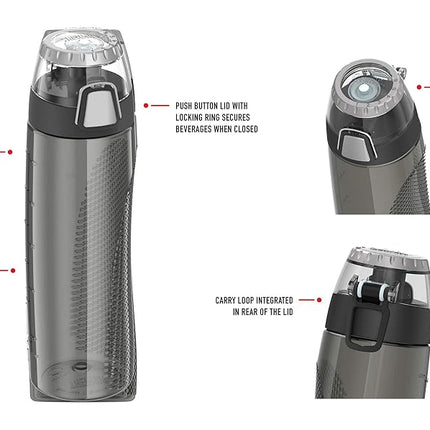 THERMOS Intak 24-Ounce Tritan Hydration Bottle with Meter (Teal), One Size,