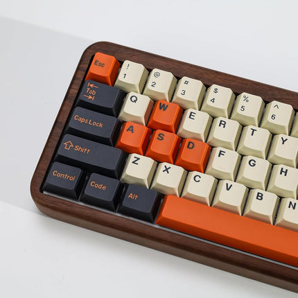 KBDiy Carbon PBT Double Shot Orange Keycap Set,174 Keys Retro Custom Key Cap Keycaps 60 Percent Cherry Profile Keycaps for 61/64/68/84/87/100/104/108 Mechanical Keyboard