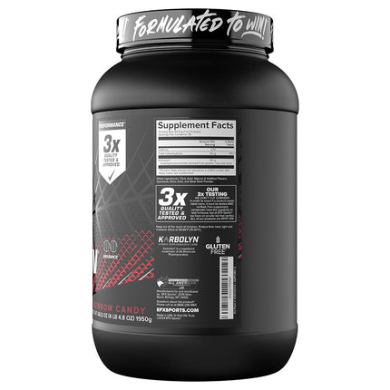 EFX Sports Karbolyn Fuel Complex Carbohydrate Post Workout & Pre Workout Powder Clinically Tested Intense Energy Supplement Shake (Rainbow Candy, 4.4 Pounds)