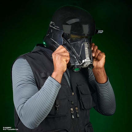 Star Wars The Black Series Imperial Death Trooper Premium Electronic Helmet, Rogue One: A Star Wars Story Roleplay Item for Ages 14 and Up