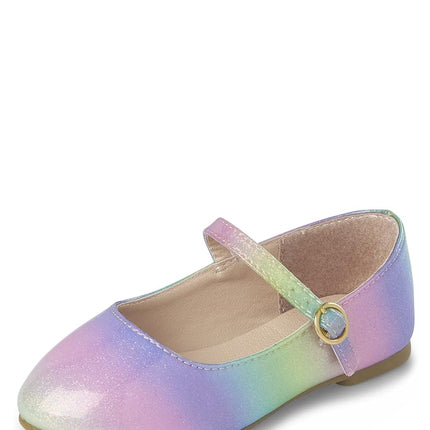 The Children's Place Baby-Girls and Toddler Closed Toe Ballet Flats, Rainbow Ombre, 5 Toddler