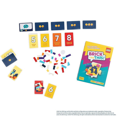 Asmodee Brick Like This! The Official LEGO Party Game - A fast, fun, building game for families, kids, teens, adults – Play in 15mins, with 2-8 Players, Ages 7+, English Version