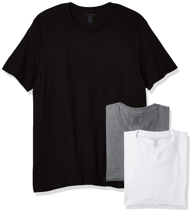 Nautica Men's Cotton Crew Neck 3-Pack T-Shirt Unde
