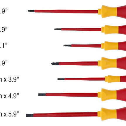 Wiha 32097 | 7 Piece Insulated SoftFinish Screwdriver Set
