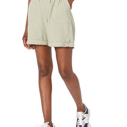 Gloria Vanderbilt Women's Jennie Drawstring Straight Leg Short, Frosted Glass, S