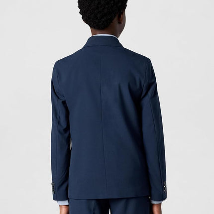 Van Heusen Boys' Flex Stretch Suit Jacket, Bank Blue Solid, 12 Husky