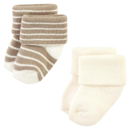 Chaussettes en tissu éponge et coton riche unisexe pour nouveau-né Hudson Baby, motif rayures roses, 6-12 mois, motif rayures roses, 6-12 mois