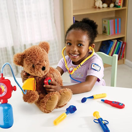 Learning Resources Pretend & Play Doctors Set - Multi-Coloured Complete Toy Dr Medical Kit for Kids