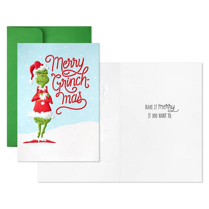 Hallmark Dr. Seuss Boxed Christmas Cards, Merry Grinchmas (16 Cards and 16 Envelopes)