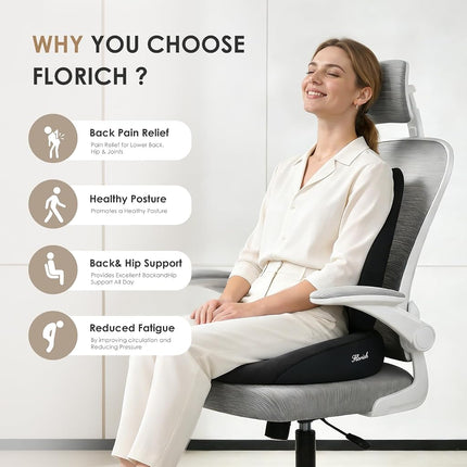FLORICH Seat Cushion and Lumbar Support Pillow