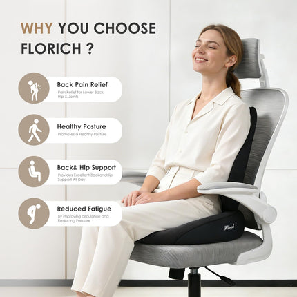 FLORICH Seat Cushion and Lumbar Support Pillow