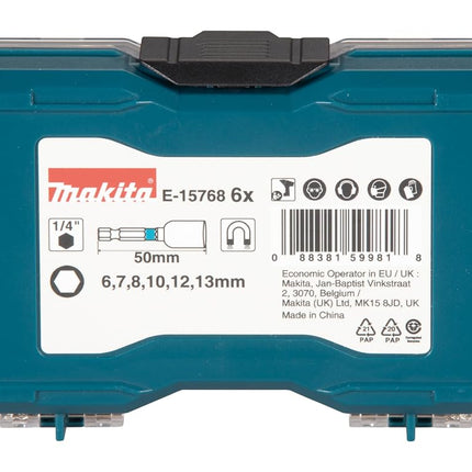 Makita E-15768 6 Piece Impact Black Nutsetter Set