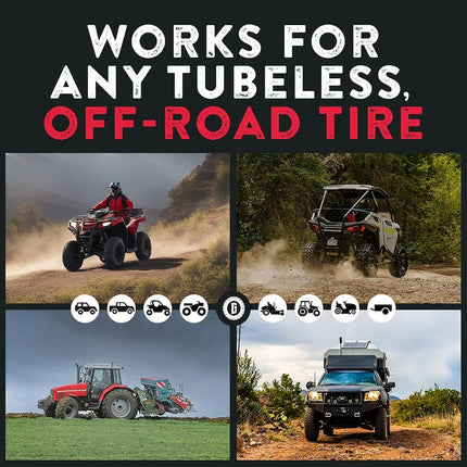 GlueTread External Patch Kit - for Tubeless Tires - No Need to Remove Tire - Kit Includes Enough Material to Patch 4 Tires - ATV Sidewall Repair Kit