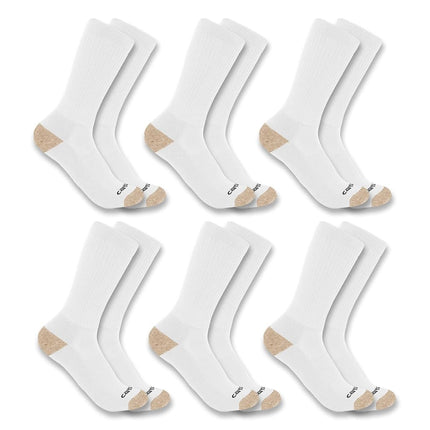 Carhartt Men's SC1156M Midweight Crew Sock 6-Pack,