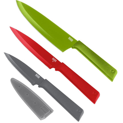 Kuhn Rikon Colori+ Professional 3 Pc Knife Set – S