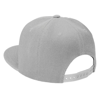 Classic Snapback Hat Cap Hip Hop Style Flat Bill Blank Solid Color Adjustable Size (One Size, Light Grey)