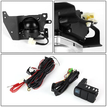 DNA MOTORING FL-HC922-AM Front Bumper Fog Light Driver & Passenger Side Enhance visibility [Compatible with 92-95 Honda Civic Coupe/Hatchback]