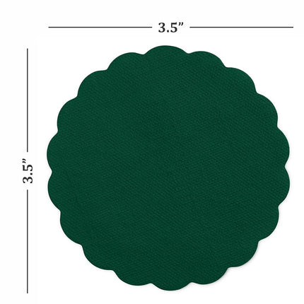 Disposable Green Paper Coasters for Drinks, 3.5 Inch Round Coasters for Christmas, Bar, Cocktail, Beverage, Wine Or Event, 500 Pack Bulk