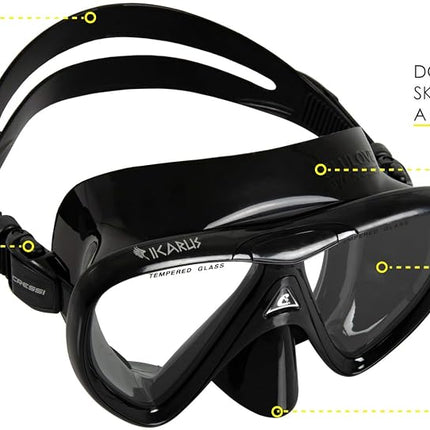 Cressi Ikarus & Orion, Black/Black/Black