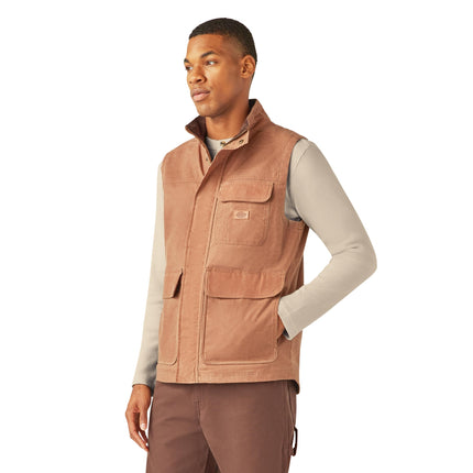 Dickies Men's Fully Waxed Canvas Vest, Acorn, Small