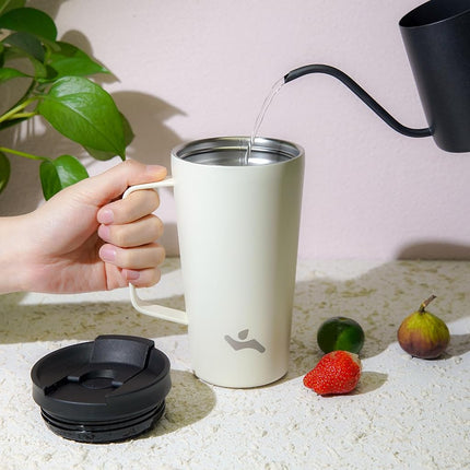 Konokyo 26 oz Insulated Tumbler with Handle & Straw, Stainless Steel Mug