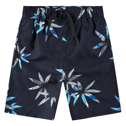Kanu Surf Short de bain de plage pour garçon Explore Quick Dry UPF 50+, Reef Black, 10