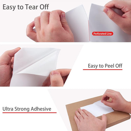 L LIKED 4" x 6" Fan-Fold Direct Thermal Shipping Labels, 2500 Labels/Stack