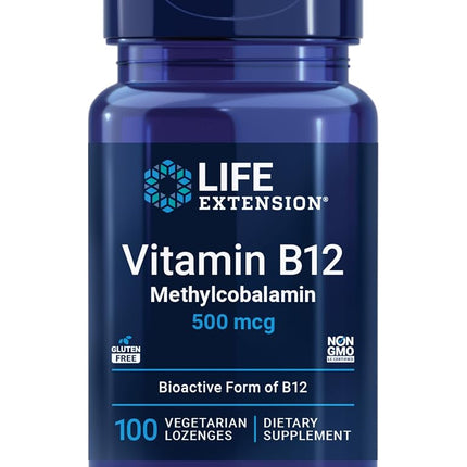 Life Extension B12, 500 Mcg, 100 dissolving lozenges
